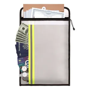 حقيبة بحامل مصنوعة من الألياف الزجاجية مخصصة حسب الطلب إصدار 2024 وهي حقيبة موثوقة آمنة ومضادة للماء ومضادة للحريق مقاس A4 للمستندات