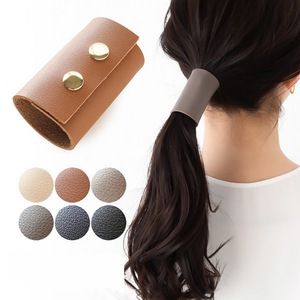 Summer niche leather hair <b>tie</b>, simple and gentle on hair, suitable for ponytails, adult headwear. - Product Image 1