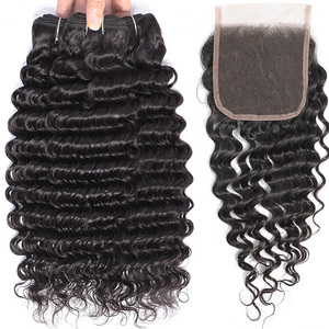 Extensiones de Cabello Humano con Ondas Profundas, Doble Trama, Textura Suave, Construcción de Doble Trama para Mayor Durabilidad, Color Negro Natural - Product Image 5