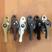Serrure de fenêtre en plastique acier fermoir croissant serrure moderne porte et fenêtre poignées prix usine coulissante en alliage d'aluminium 2 ans CN;JIN