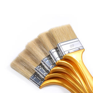 Pinceau plat de coupe de qualité bricolage avec poils synthétiques souples personnalisable OEM pour les outils de <span class=keywords><strong>maçonnerie</strong></span> de teinture de peinture - Product Image 5