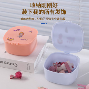 Desktop <b>Storage</b> <b>Box</b> Covered 500ml White And <b>Blue</b> Jewelry Organizer For Dorm Room Bedroom - Product Image 4