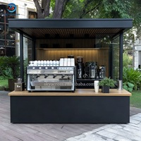 Kiosque à café mobile personnalisable en usine, décoration, mobilier de café, chaises et tables, design d'intérieur, café