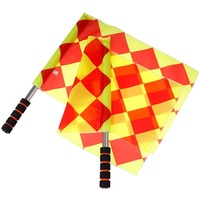 Bandera Personnaliser Athlétique Football Arbitre Linesman Drapeau Sac De Rangement Sport Match Football Formation Diamant Carré Arbitre Drapeaux