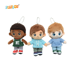 Famipet Üretici Özel Tasarım Sevimli Yumuşak Bebek Erkek Peluş Anahtarlık Çanta Sırt Çantası İçin Peluş Anahtarlık Oyuncak - Product Image 1
