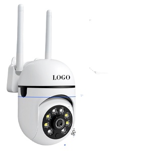Caméra de sécurité extérieure WiFi 90 °   Vision nocturne grand angle résistante aux intempéries avec deux antennes et LED infrarouges - Product Image 1