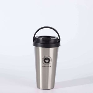 Adults Stainless Steel Coffee Mug, 500Ml <b>Large</b> Capacity Modern Design - Product Image 4