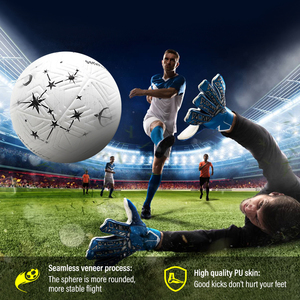 Ballon de football en cuir PU avec logo personnalisé, version joueur, taille 4 et taille 5, pour entraînement et matchs - Product Image 4