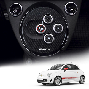 กรอบตกแต่งคาร์บอนไฟเบอร์สำหรับเกียร์รถยนต์ Fiat 500 500 595 695 อุปกรณ์ตกแต่งภายใน - Product Image 5