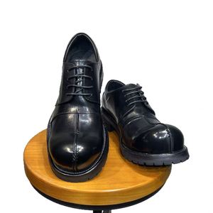 Chaussures Derby décontractées pour hommes en cuir de cheval, style vintage, avec tête de Mickey, cousu Goodyear, pour affaires, style britannique, montantes, hiver et automne - Product Image 5