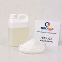 Gochem Liquide PCE à excellente résistance à l'argile, 50% de matière sèche, Superplastifiant Polycarboxylate Ether, Réducteur d'eau