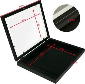 Cadre d'art pour enfants sur mesure avec passe-partout, pour affichage et rangement d'œuvres d'art interchangeables, noir et blanc, pour mur ou table - Product Image 4