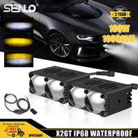 Phare avant LED automobile DC 9-24V, étanche, lampe antibrouillard pour voiture, 10000LM, projecteur auxiliaire externe, véhicule tout-terrain, camion