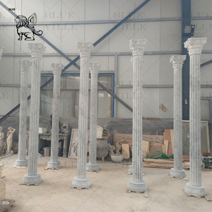 Blve bán buôn nhà lớn xây dựng Vòng trụ cột Roman xây dựng màu be đá cẩm thạch tự nhiên Hy Lạp đá cột - Product Image 6