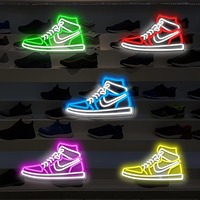 Enseigne LED personnalisable pour baskets, éclairage néon étanche pour publicité, décoration murale pour chambre, bar, fête ou man cave