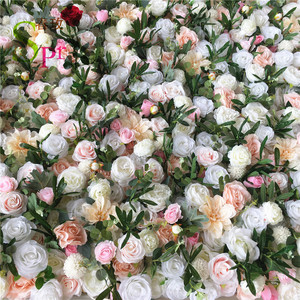 Tela enrollada en la espalda para decoración de fondo de boda, decoración de flores de seda blanca y marfil, SPR, superventas - Product Image 3