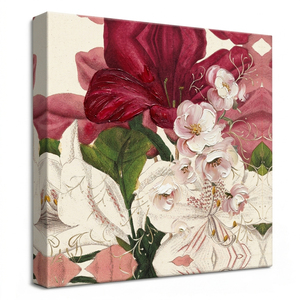Quadro Decorativo Grande con Stampa HD di Fiori su Tela con Cornice Interna, Dipinto <span class=keywords><strong>a</strong></span> Mano, Arte Murale Testurizzata - Product Image 1