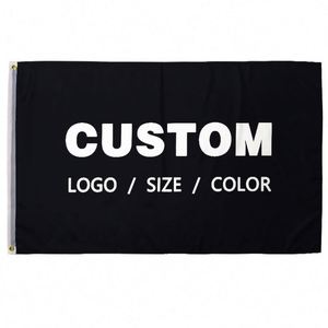 Factory Wholesale Premium Fabric Good Quality Black Custom Flags <b>Banners</b> - Product Image 4