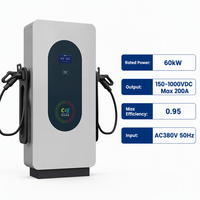 Station de recharge rapide DC intégrée 60 kW pour véhicules électriques, entrée 380 V, prise en charge OCPP, GBT, CCS2, chargeur commercial pour voitures électriques
