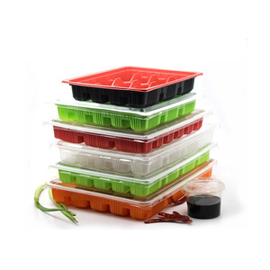 Scatola per gnocchi usa e getta in plastica per contenitore da asporto per gnocchi da 18 griglie all'ingrosso - Product Image 2