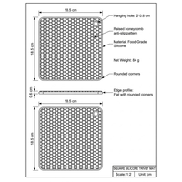 Tapis de protection en silicone résistant à la chaleur, antidérapant, en nid d'abeille, pour casseroles, poêles et plats chauds, protection flexible pour comptoir de cuisine
