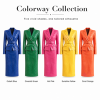 Ensemble jupe midi et blazer en similicuir croco pour femme avec ceinture, tenue de bureau élégante