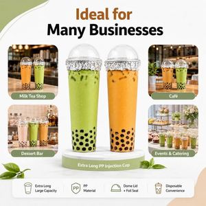 Gobelet jetable en plastique PP extra large de 23,4 cm, 34 oz, épaissi, pour thé au lait, fête, avec logo personnalisé pour anniversaire, café, milkshake - Product Image 4