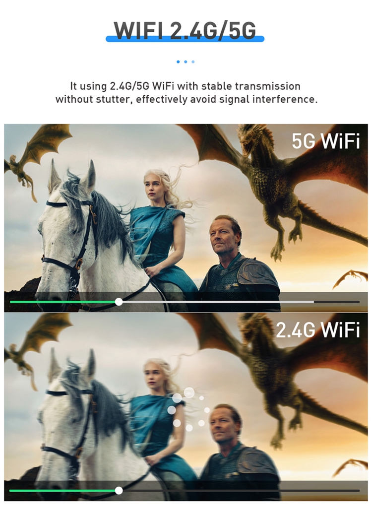 Short Throw DLP Projector Mini Smart Mobile Phone 4K 3D Projector with Android 9.0 OS
