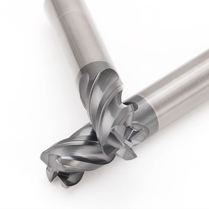 Fraise à bout arrondi à 4 cannelures en carbure monobloc revêtu pour l'acier inoxydable, outil de fraisage CNC - Product Image 3