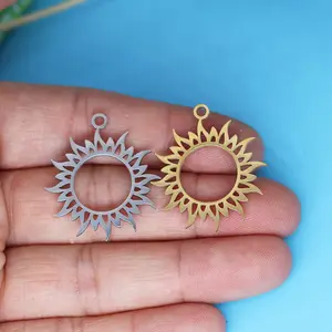 3 adet/grup güneş sembolü gezegen Charm takı yapımı için fit paslanmaz çelik Charm bilezik kolye kolye DIY el sanatları tedarikçisi