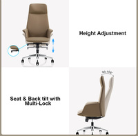 Chaise de bureau ergonomique en cuir PU pour PDG, directeur, grande taille, confortable, pour le gaming, vente en gros Chine