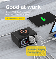 Chargeur sans fil magnétique intelligent USB-C Type-C avec charge rapide 110W pour ordinateur portable et PC/téléphone