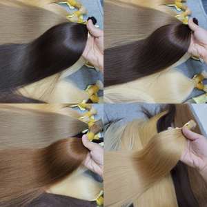 Venta al por mayor a todo color extensiones de cabello humano a granel 100% sedoso recto sin procesar cabello virgen estilo natural - Product Image 5