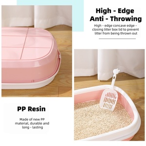 <span class=keywords><strong>Bac</strong></span> à litière pour chat en plastique de grande taille XL avec côtés hauts, écologique et de grande capacité - Product Image 4