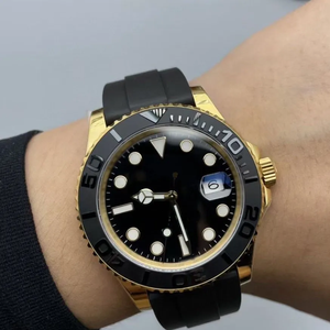 Montre de plongée automatique mécanique de luxe Shanghai personnalisée avec logo, cadran à aiguilles, fonction de lumière nocturne, étanche, unisexe, vente en gros - Product Image 1