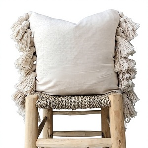 Heavy Tassel Boho Cushion Cover Boho Pillow Cover Tassel Handmade Pillowcase Bohemian Home Decor Cushion Cover Handwoven - Product Image 1