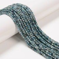 Bracelet certifié GIC en perles de tourmaline naturelle bleue verte YMJ 3mm 4mm, quartz fumé, rubis zoïsite, pierres à facettes