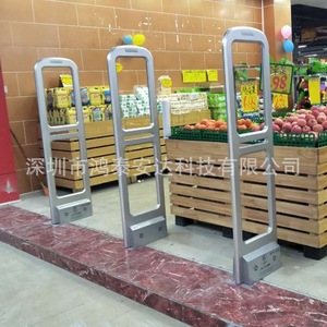 Porte de sécurité antivol 1,2-3m en alliage de zinc, système d'alarme 58KHz pour la protection des entrées de supermarchés et de magasins - Product Image 1