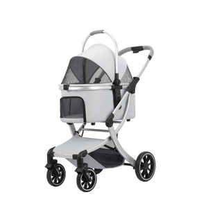 Cochecito <span class=keywords><strong>plegable</strong></span> para mascotas con un clic para perros medianos de hasta 55 libras para un fácil transporte - Product Image 3