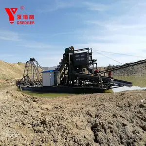 200m 3/H Chuỗi Xô Cát Sông/Vàng/Kim Cương NẠO VÉT/Đào/Đào/Panning Track/ khai Thác Mỏ Hút Bùn/Máy/Thiết Bị/Thuyền