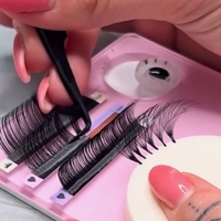 Vente en gros de cils individuels en vison Leenlash personnalisés, extensions de cils volume, votre propre marque, cils mats en cachemire doux, naturels et faits à la main