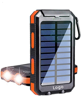 Banque d'énergie solaire 20000mah chargeur solaire étanche 10000mah 8000mah batterie externe IP67 IPX6 étanche Port USB batterie li-polymère