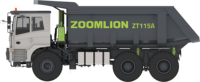 Camion à benne basculante diesel lourd ZOOMLION ZT115A, 10 roues, 75 tonnes, prix du camion à benne basculante minier, vente chaude
