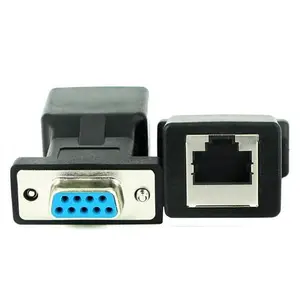 Rj45 Supplier Db9 To Rj45 Adapter Female Male Serial Port Converter Network Port 9 Pin To Serial Port Adapter