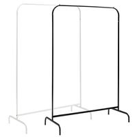 Porte-vêtements métallique minimaliste, portant à barre unique, organisateur de vêtements autoportant pour chambre et buanderie