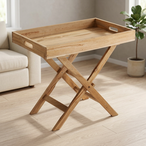Table pliante en bambou - Légère, imperméable, durable, design moderne, utilisation en extérieur, chambre, appartement, hôtels, hôpital, entrée, commerce - Product Image 1