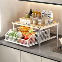 Étagère de rangement métallique pour légumes de cuisine, support de comptoir pour fruits, organisateur de micro-ondes, porte-ustensiles et assaisonnements