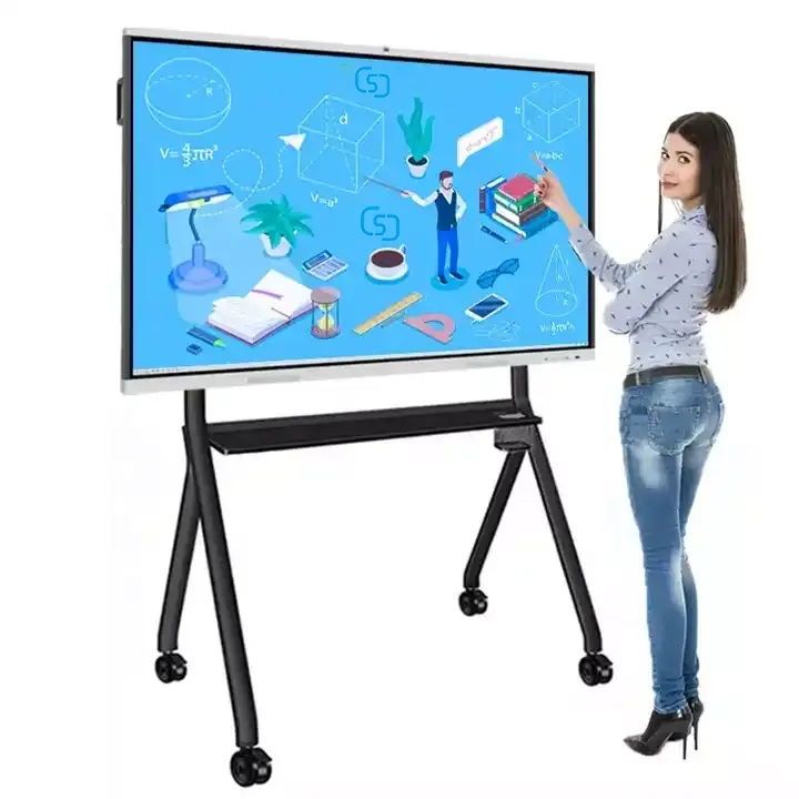 Goedkope 98 Inch Aluminium Frame 4K Led Backlight Multi Touch Interactieve Flat Panel Interatctive Whiteboard Prijs