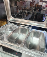 Chauffe-Plats Professionnel Grande Capacité en Acier Inoxydable avec Couvercle Visible et Économie d'Énergie pour Buffets et Traiteurs