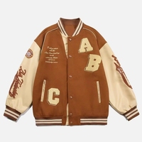 Veste universitaire bleu clair avec logo personnalisé pour hommes Veste Letterman noire pour couple avec broderie baseball collégial pour hommes